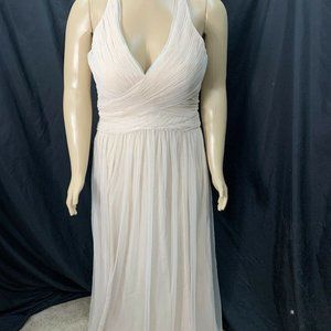 HITHERTO Anthropologie Beige Edith Long Dress 18 W